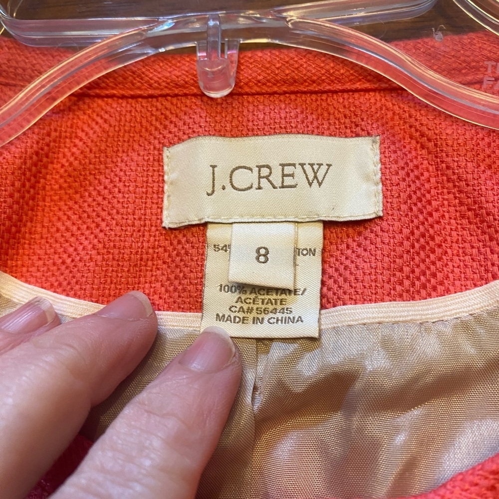 J. Crew Coral Fringe-Trim Cropped Lady Jacket - Picture 7 of 8